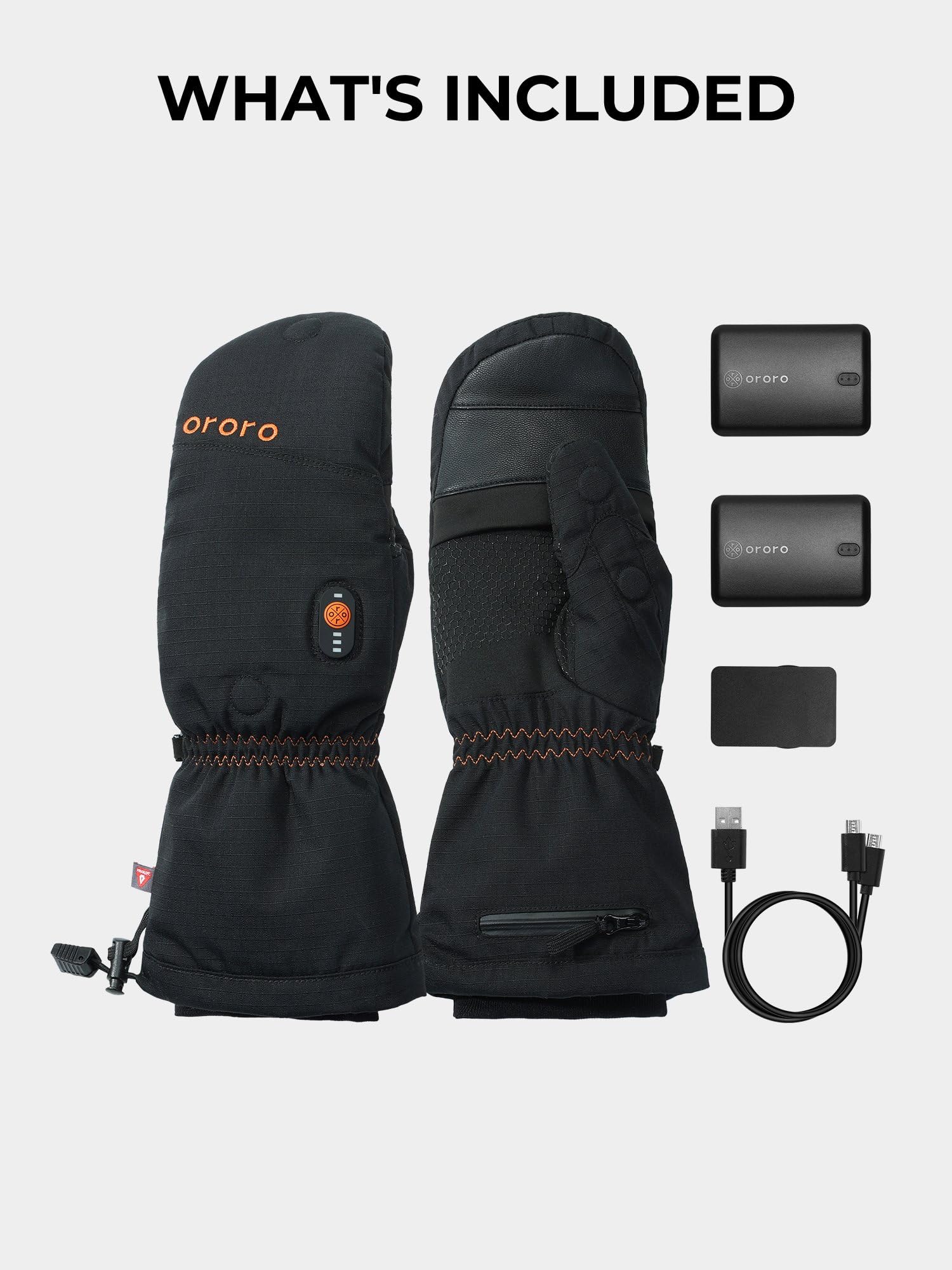 ORORO Heated Convertible Mittens with PrimaLoft Insulation, Fingerless Flip Top Gloves with Battery - Image 8