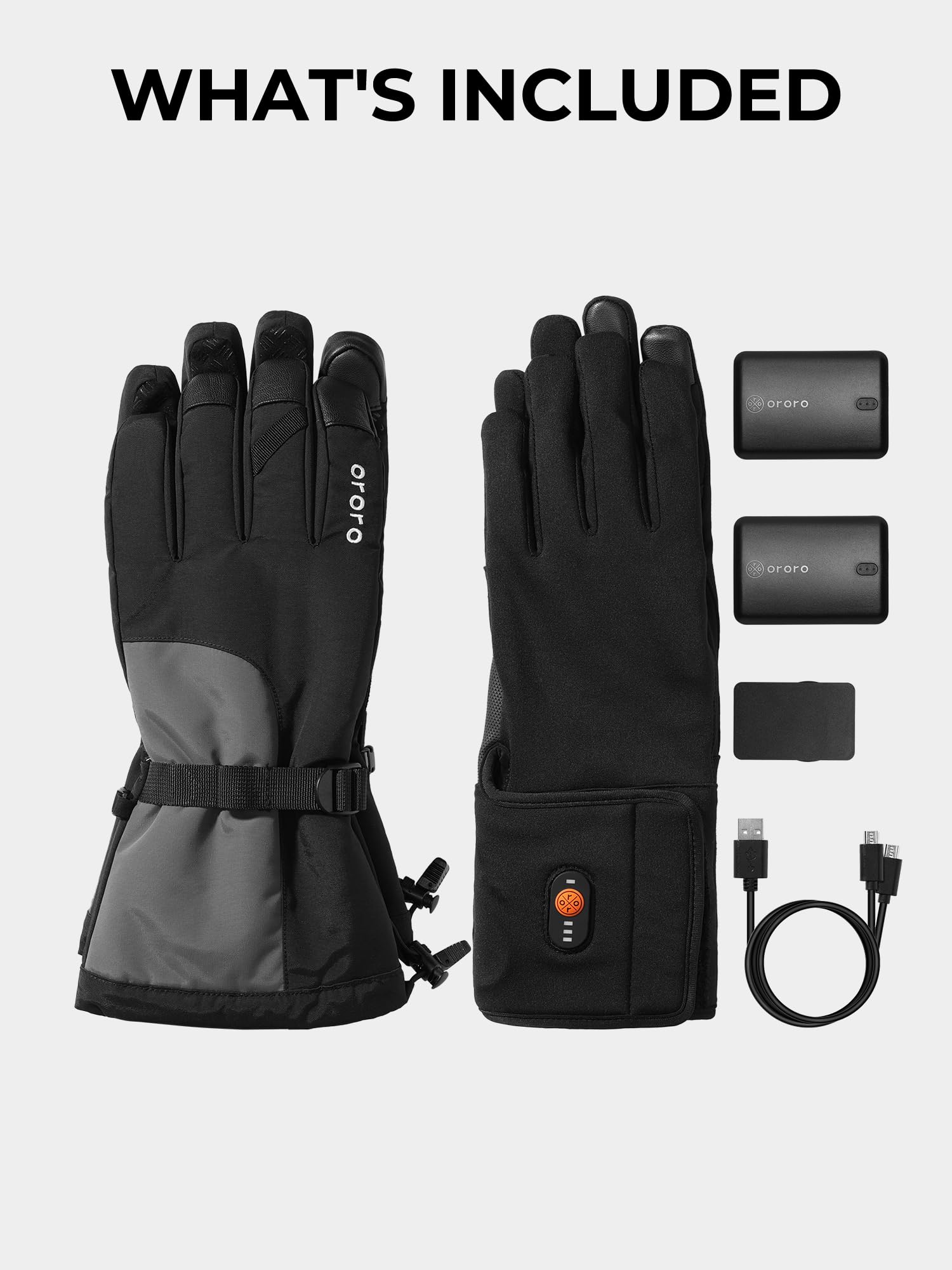 ORORO Heated Gloves for Men and Women, 3-in-1 Warm Gloves for Skiing Motorcycle with Battery - Image 7