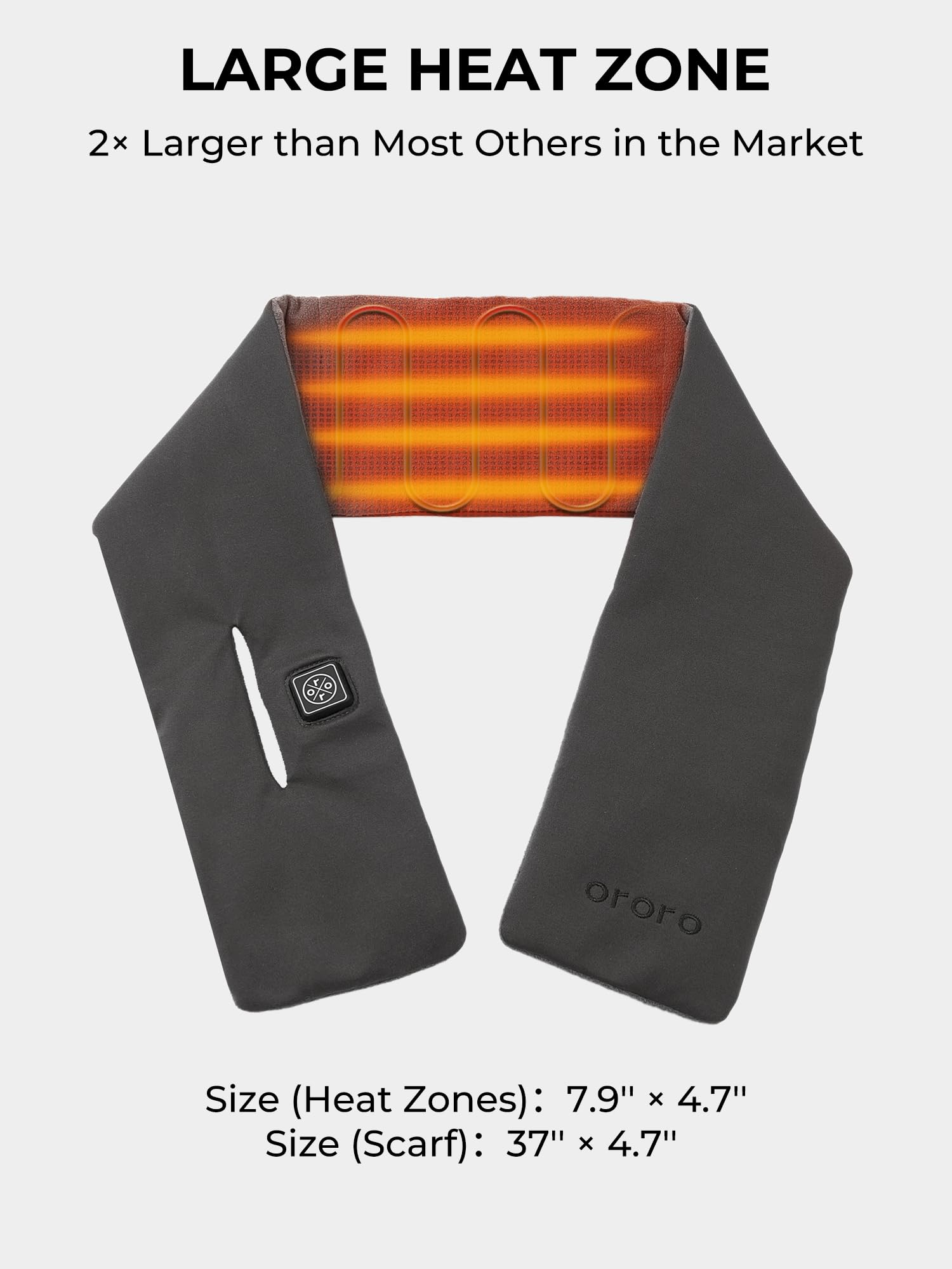 ORORO Heated Scarf, Up to 12 Hours of Warmth, Heated Neck Warmer with Rechargeable Battery - Image 4