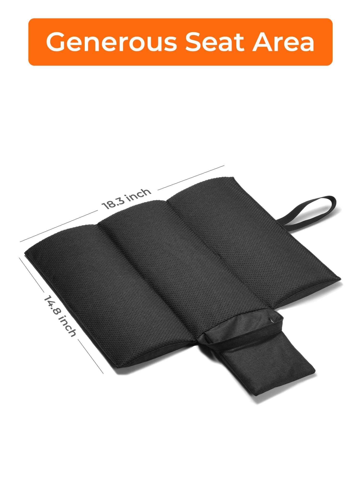 ORORO Heated Seat Cushion with Battery Pack, Foldable USB Heated Seat Cover Pads for Office Chair, Stadium, Camping - Image 5