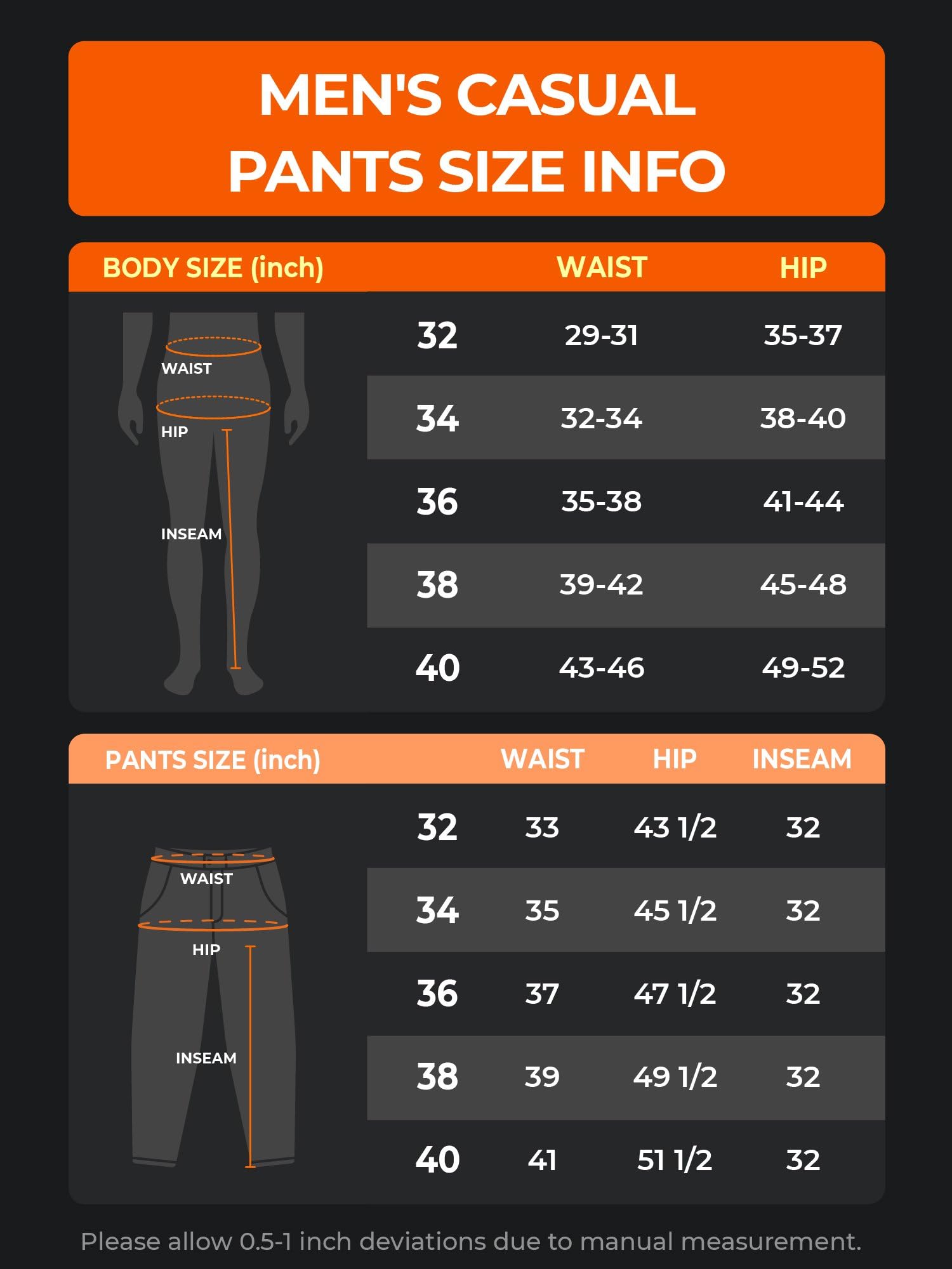 ORORO Men's Casual Heated Pants with USB-C Rechargeable Battery, Fleece Lined Heating Pants Daily Wear - Image 7