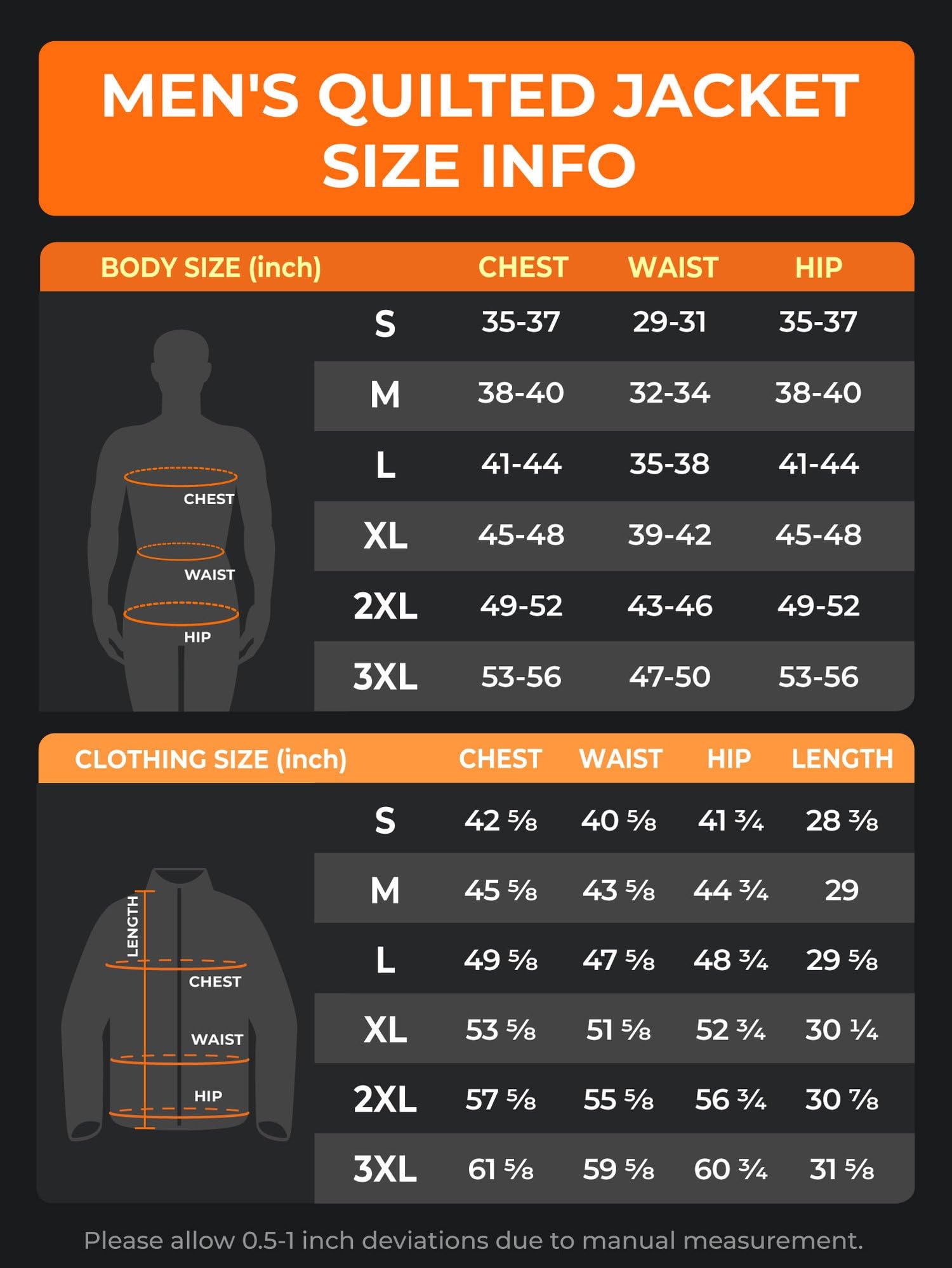 ORORO Men's Lightweight Quilted Heated Jacket with Heated Collar, Heated Quilted Coat with Battery - Image 7