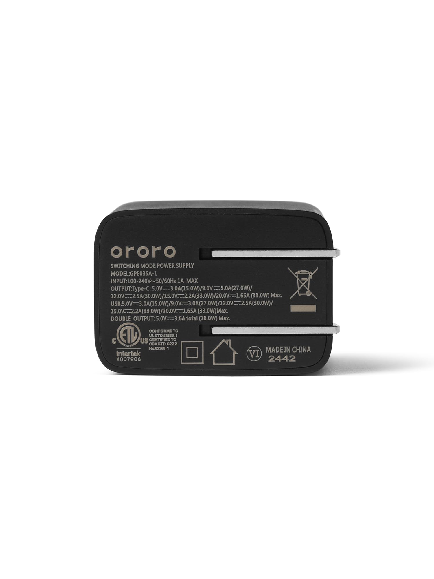 ORORO PD 33W Fast Charging Adapter/Charger for Heated Apparel and Accessories - Image 3