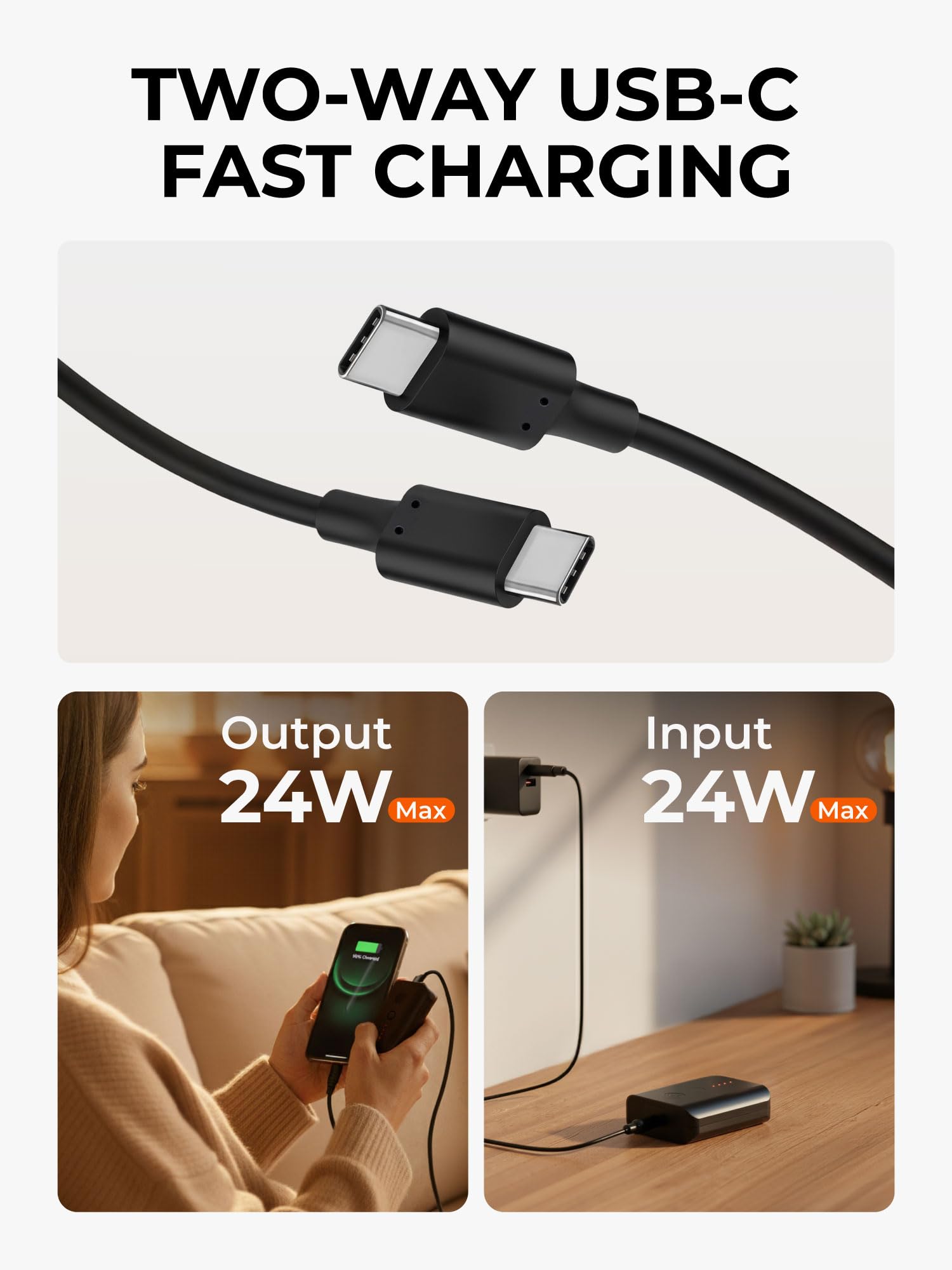 ORORO PD 5K Fast Charging Battery with 24 Power Delivery, Suitable for Heated Apparel, Heated Pants and Heated Cushion - Image 3