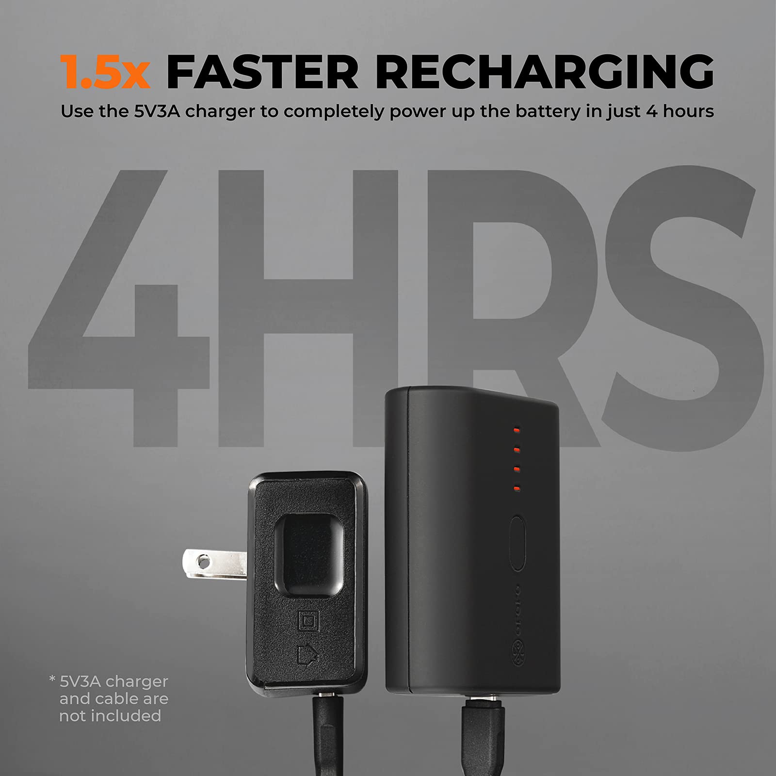 ORORO Ultra-Compact Rechargeable Battery for Heated Vests, Heated Jackets, Heated Hoodies and Heated Cushion - Image 4