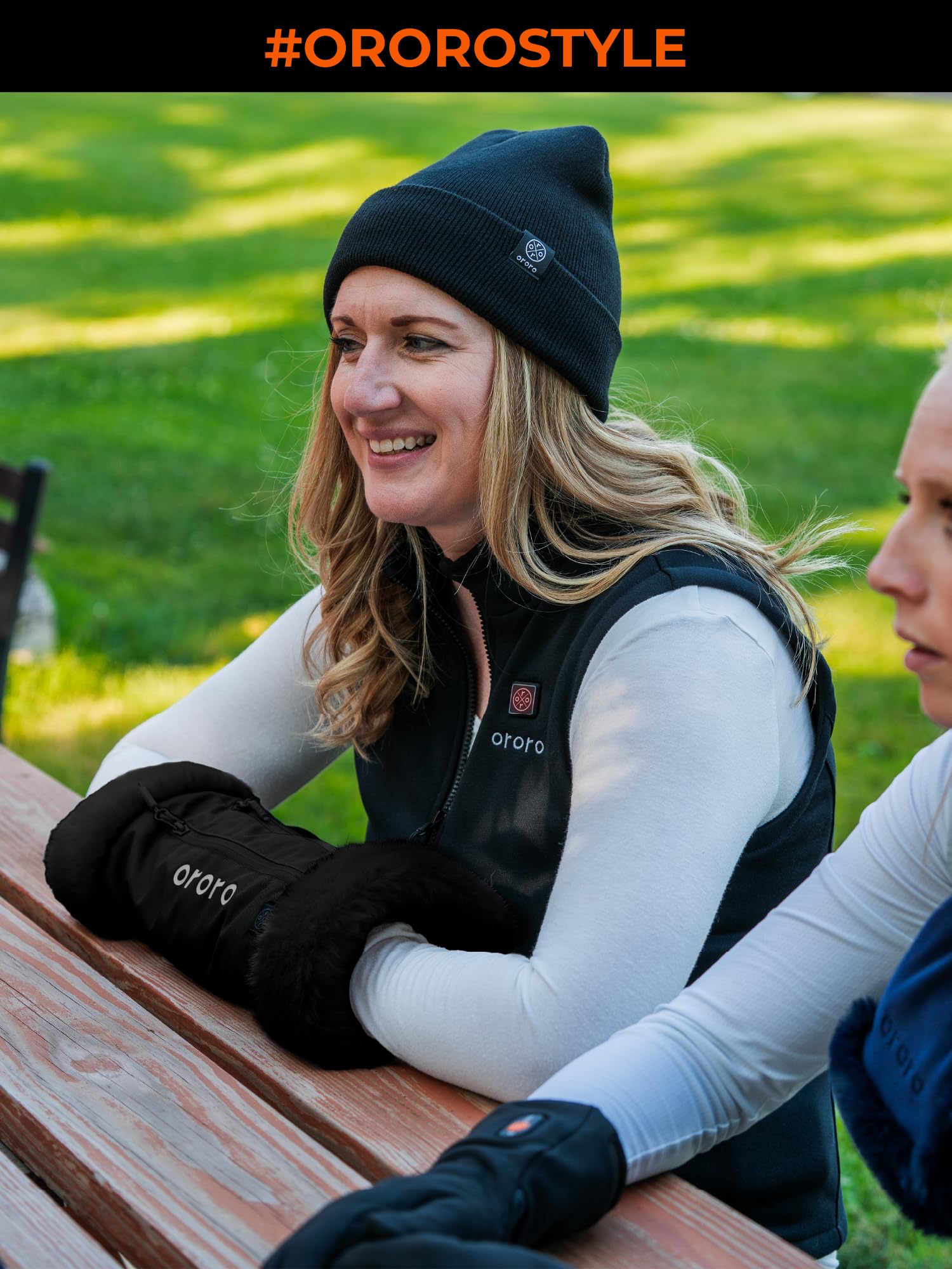ORORO Unisex Faux Fur Heated Hand Warmer Pouch, Up to 17 Hours of Warmth, Heated Hand Muff with Battery - Image 6