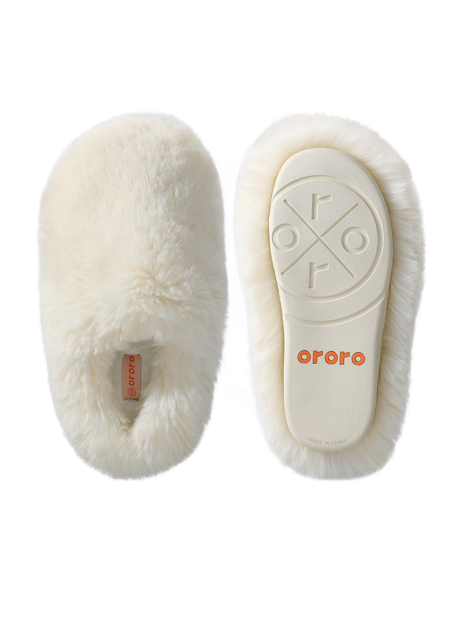 ORORO Unisex Fuzzy Slip-On Slippers, Plushy Warm House Shoes for Indoor Outdoor - Image 5