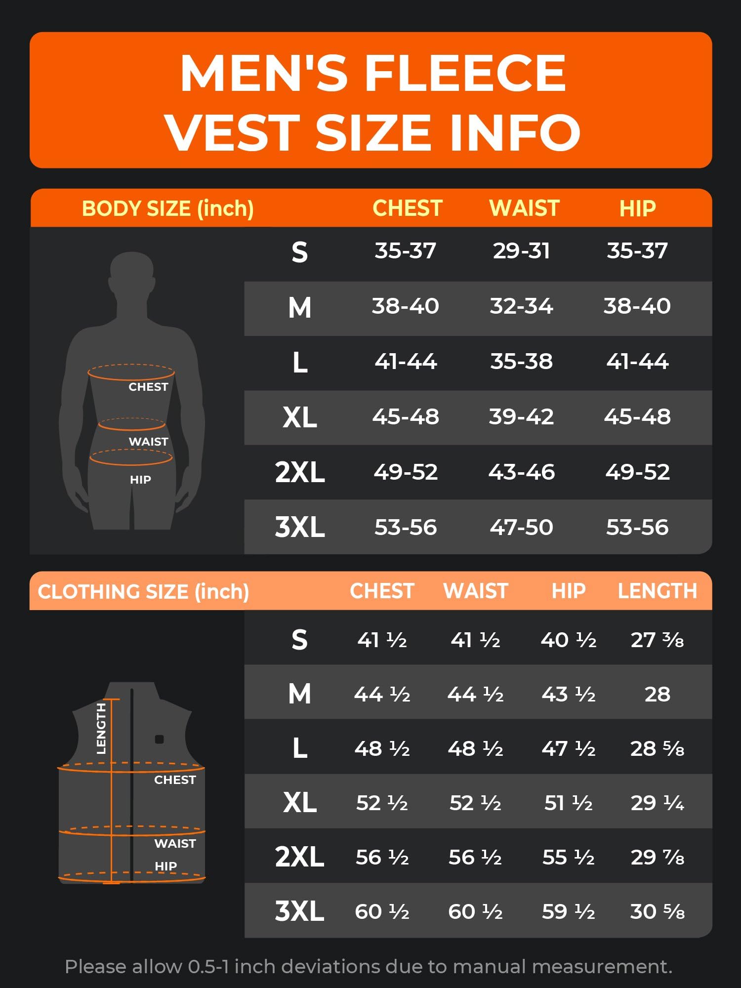 ORORO [Upgraded] Men's 4-Zone Heated Fleece Vest with Heated Collar, Lightweight Heating Vest with Battery - Image 8