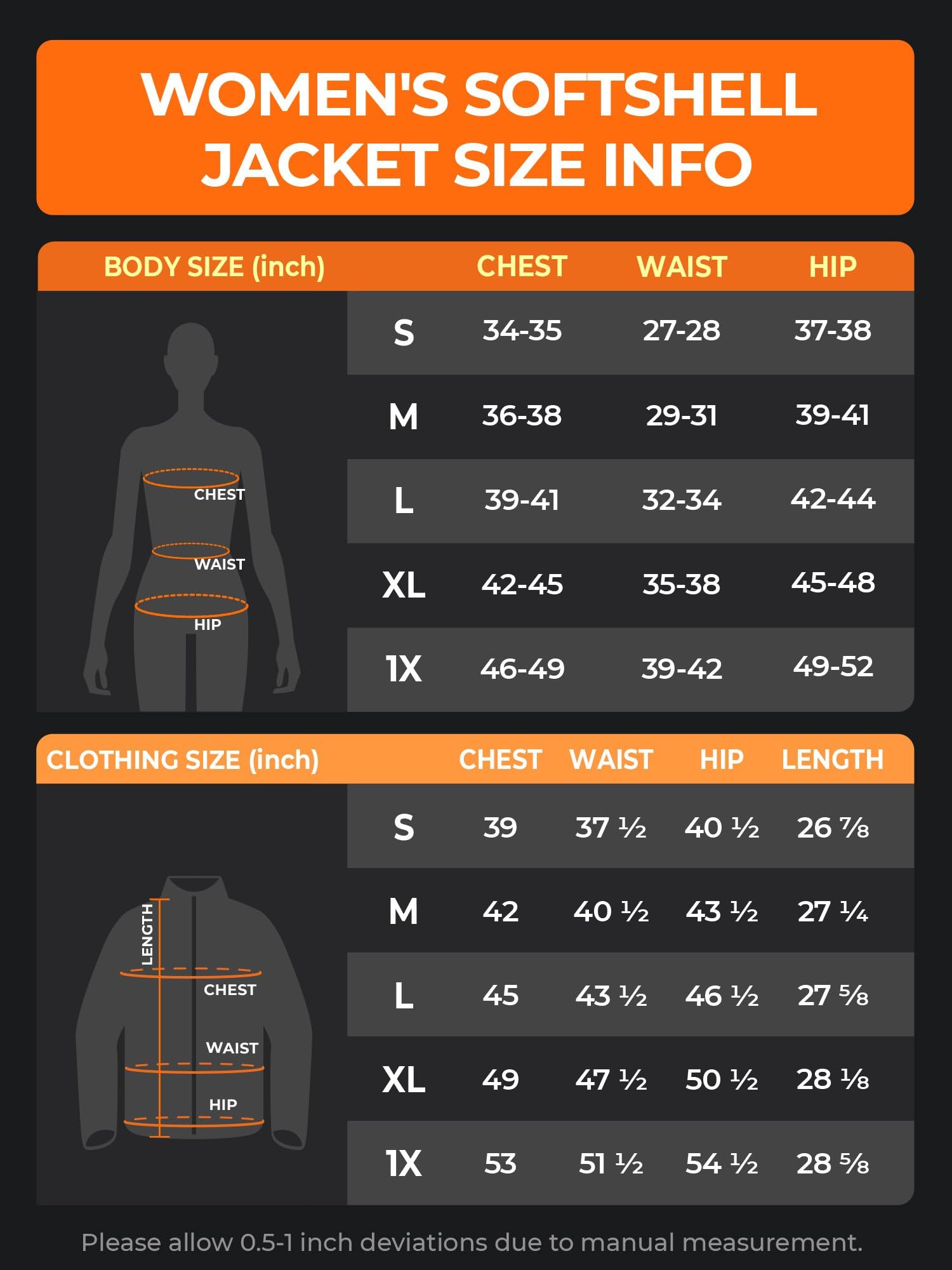 ORORO Women's 5 Heat Zones Softshell Heated Jacket, Fleece Lined Heated Jacket with USB-C Rechargeable Battery - Image 7