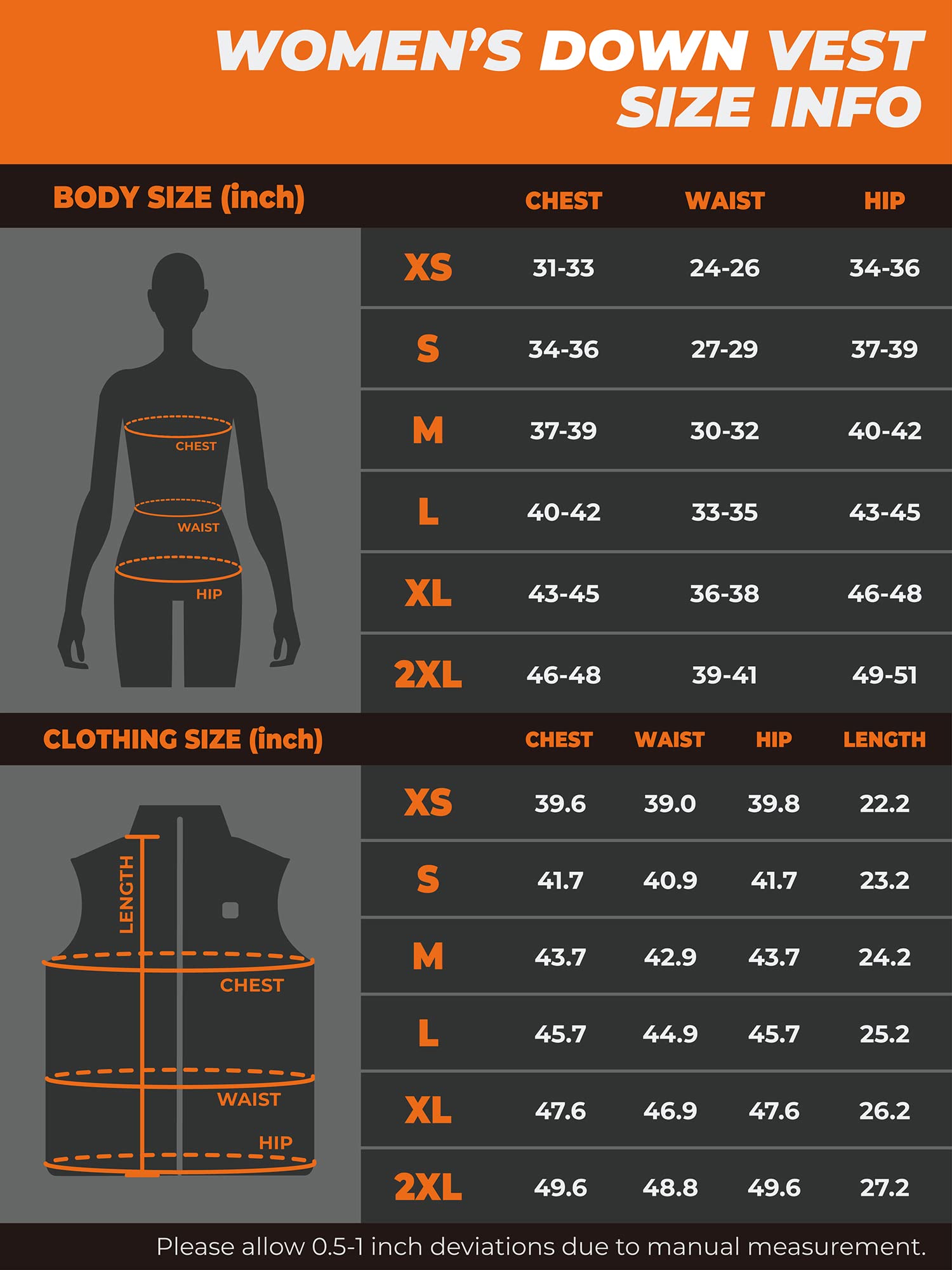 ORORO Women's Heated Down Vest with Rechargeable Battery, Lightweight Heated Vest with 800 Fill Power Down - Image 7