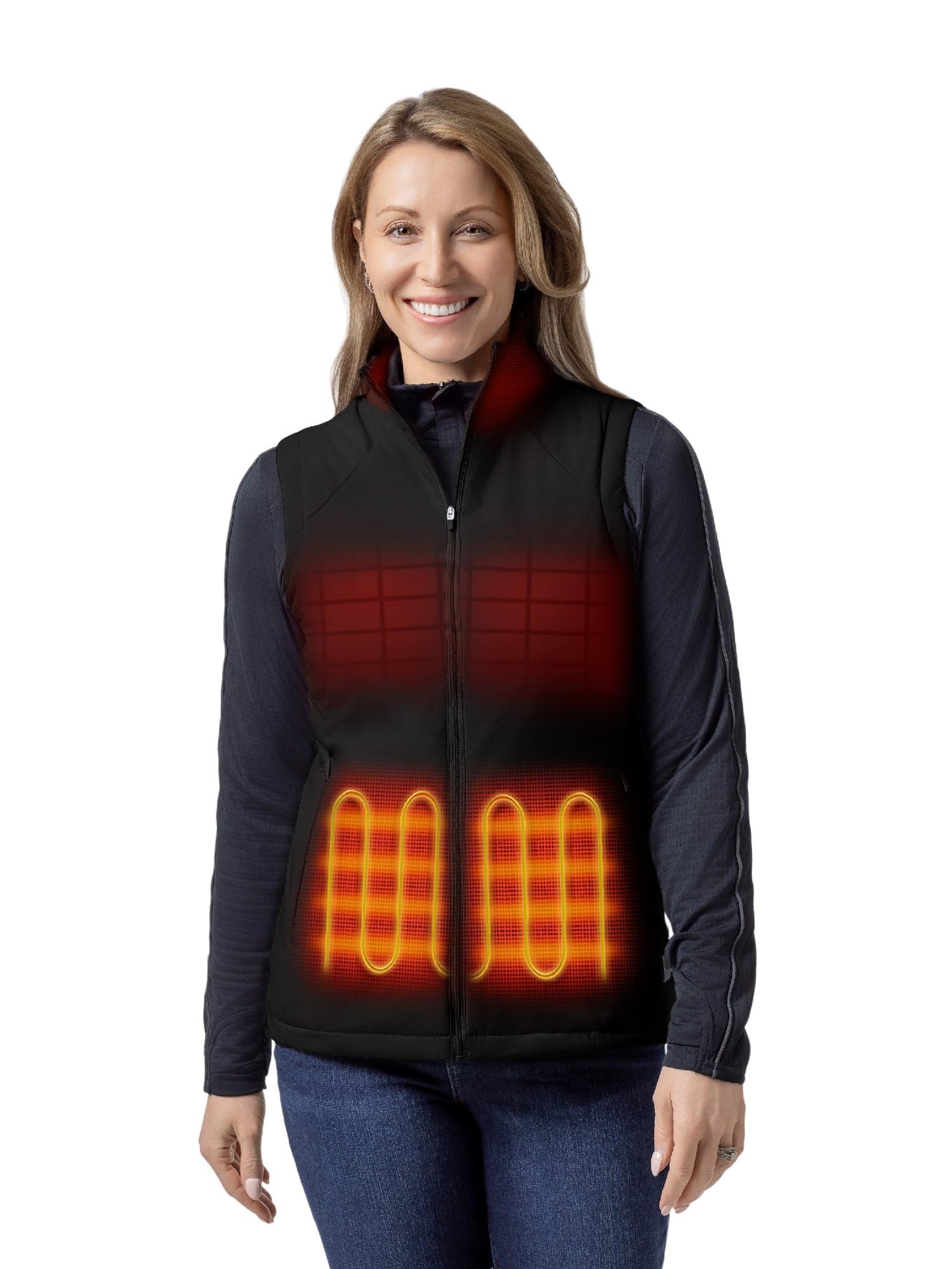ORORO Women's Heated Vest with USB-C Rechargeable Battery, Lightweight Heating Vest for Running Hiking Golfing