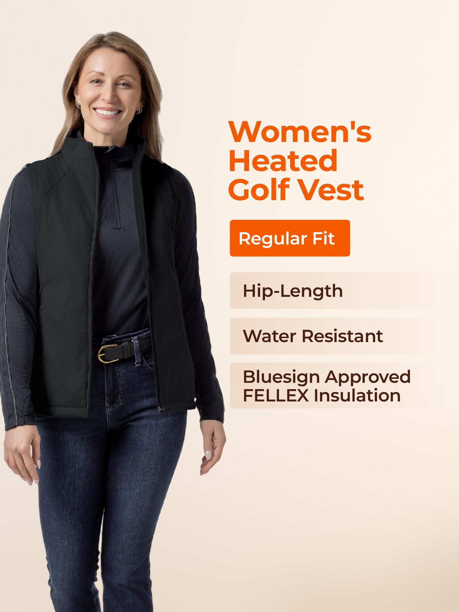 ORORO Women's Heated Vest with USB-C Rechargeable Battery, Lightweight Heating Vest for Running Hiking Golfing - Image 3
