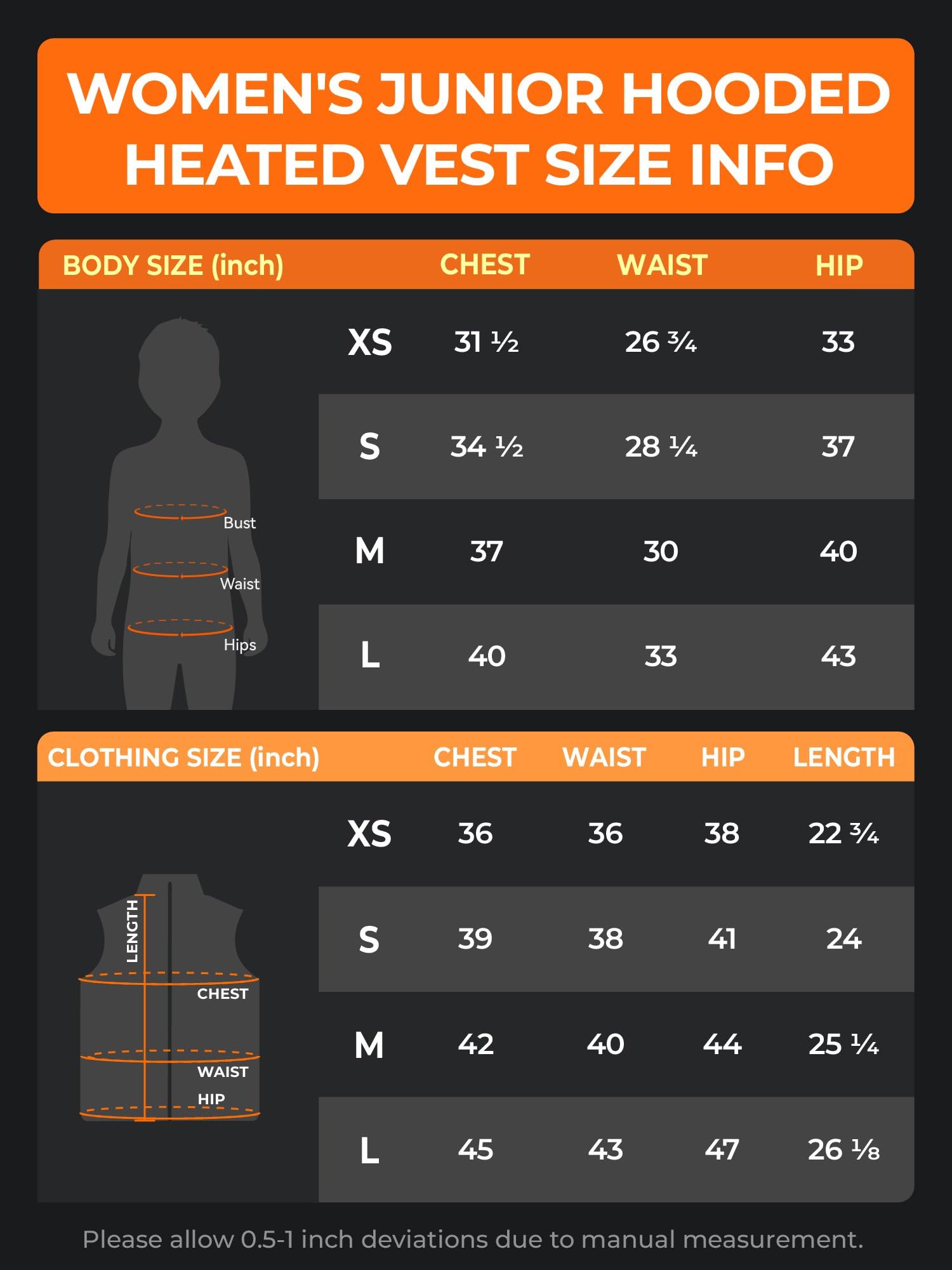 ORORO Women's Junior 4-Zone Hooded Heated Vest with Battery, Lightweight Quilted Heated Vest with Adjustable Hood - Image 8