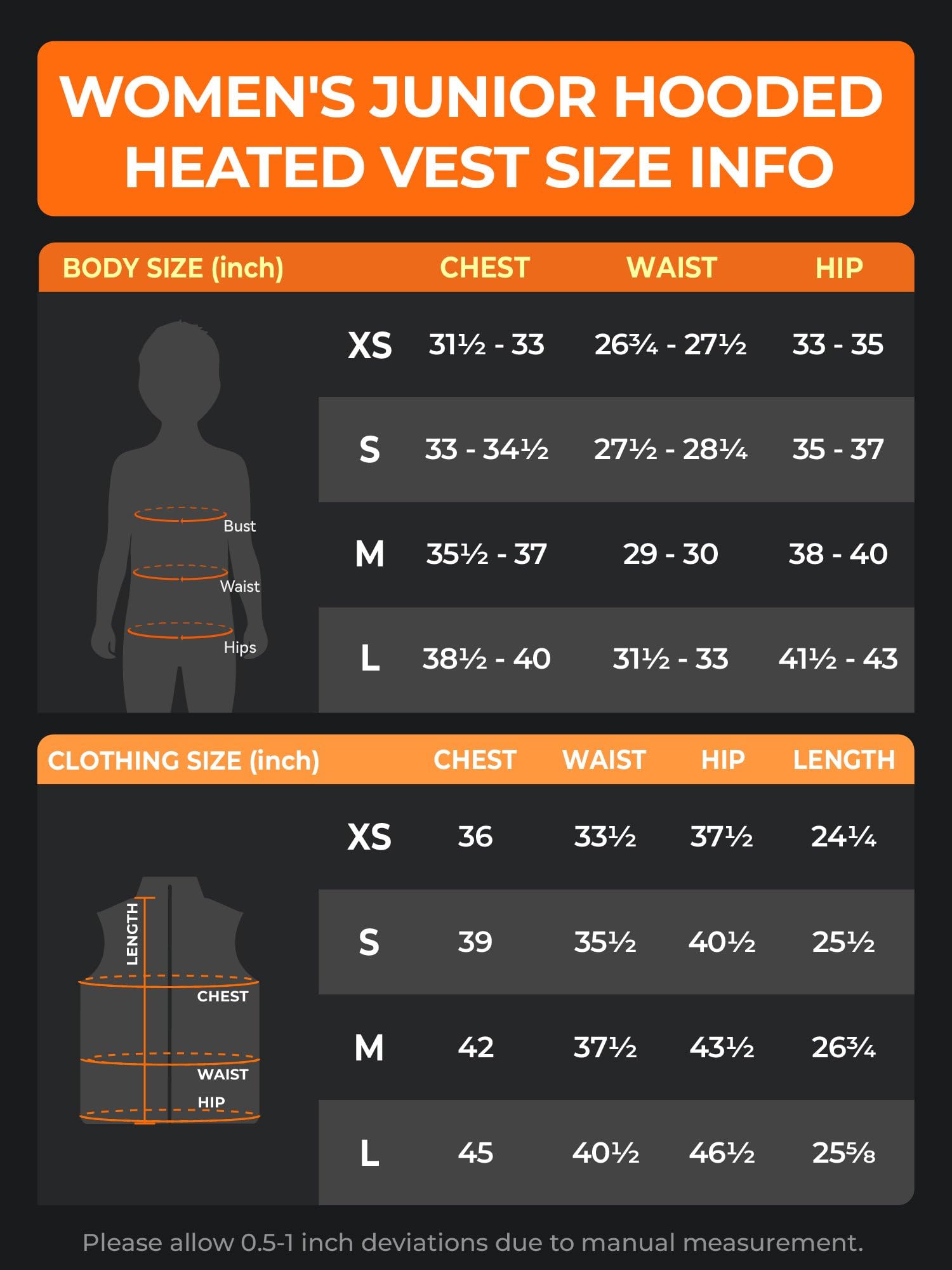 ORORO Women's Junior Lightweight Quilted Heated Vest, Heated Puffer Vest with USB-C Rechargeable Battery - Image 7