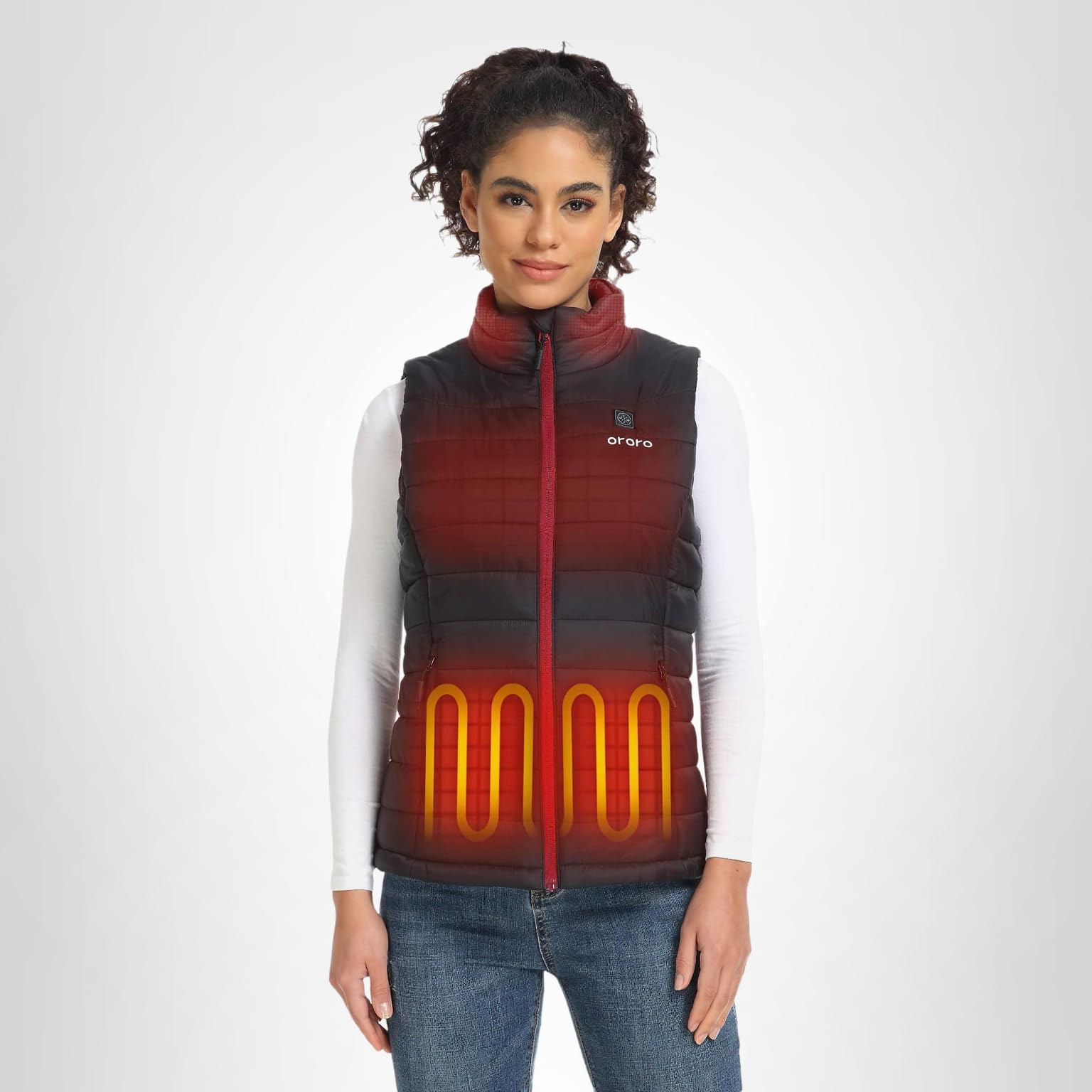 ORORO Women's Lightweight Heated Vest with USB-C Rechargeable Battery, Puffer Classic Heating Vest - Image 8